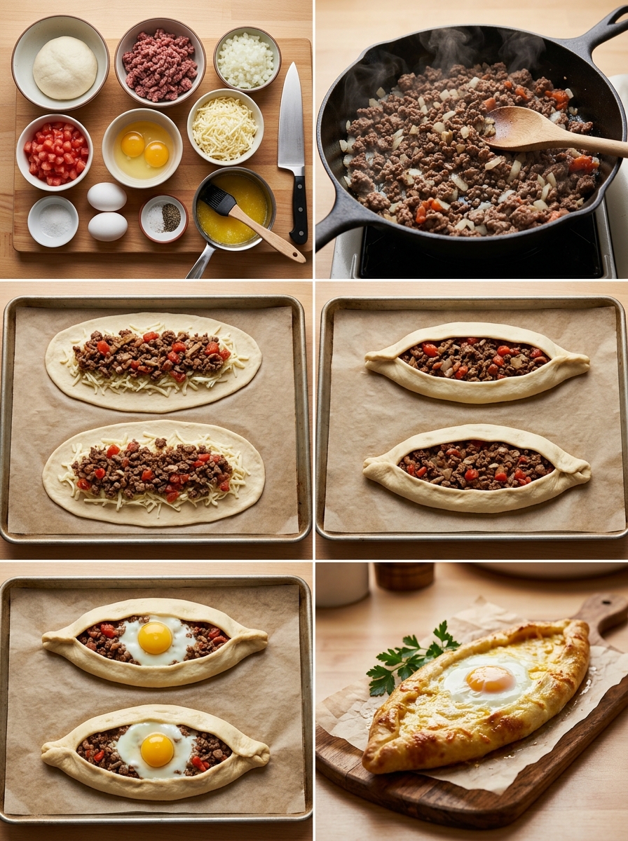 Instruction visual for Turkish Pide