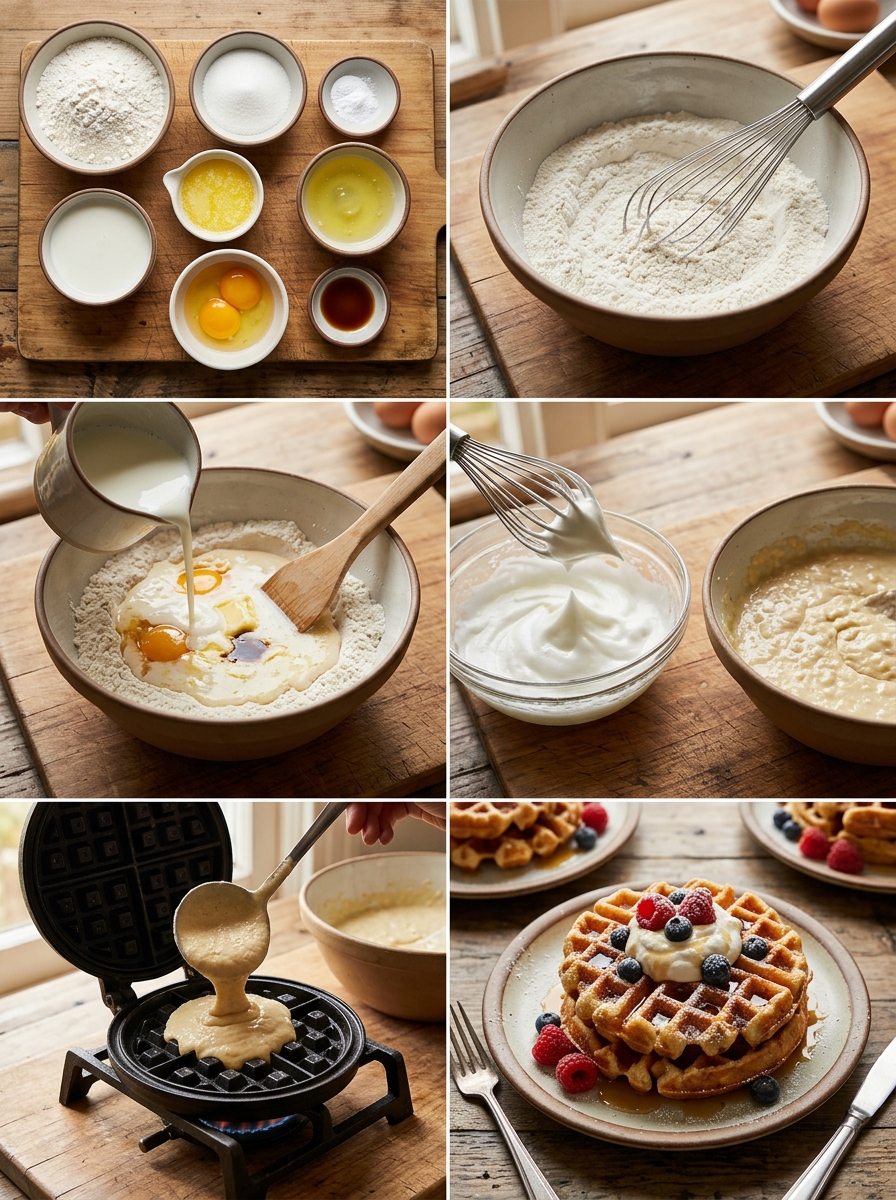 Instruction visual for Wafles Belgas