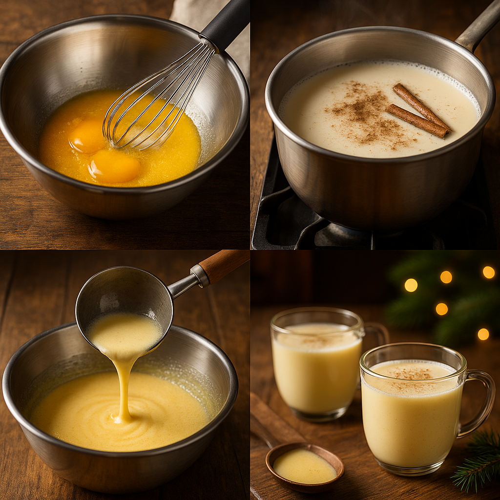 Instruction visual for Classic Homemade Eggnog