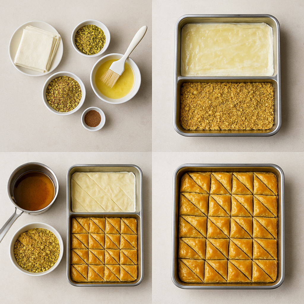 Instrucciones visuales para Baklava dulce