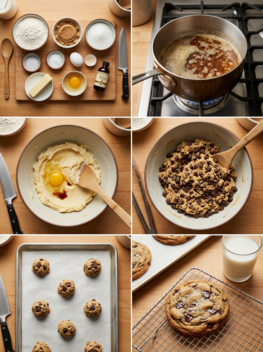 Instruction visual for Ultimate Chocolate Chip Cookies