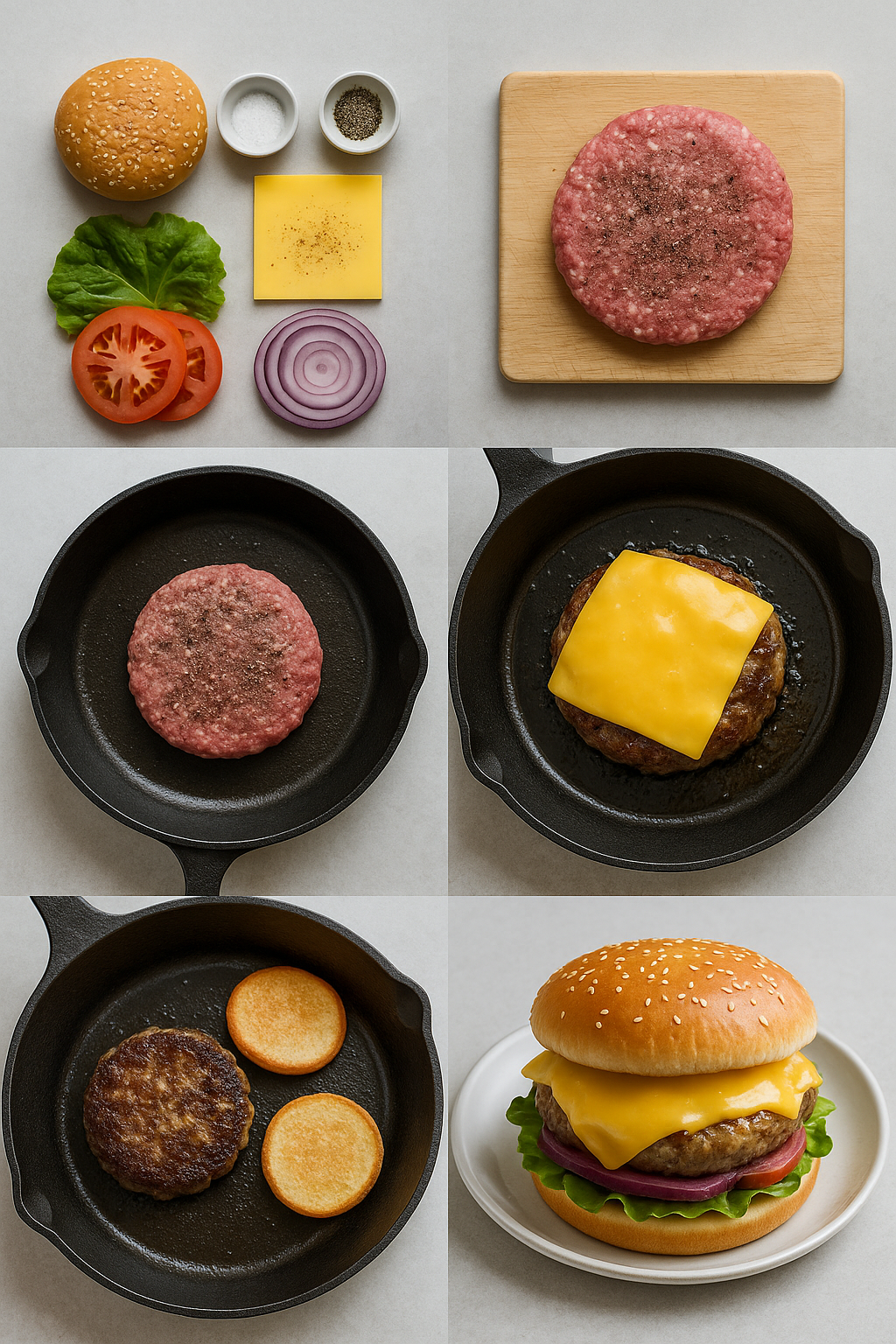 Instrucciones visuales para Cheeseburger