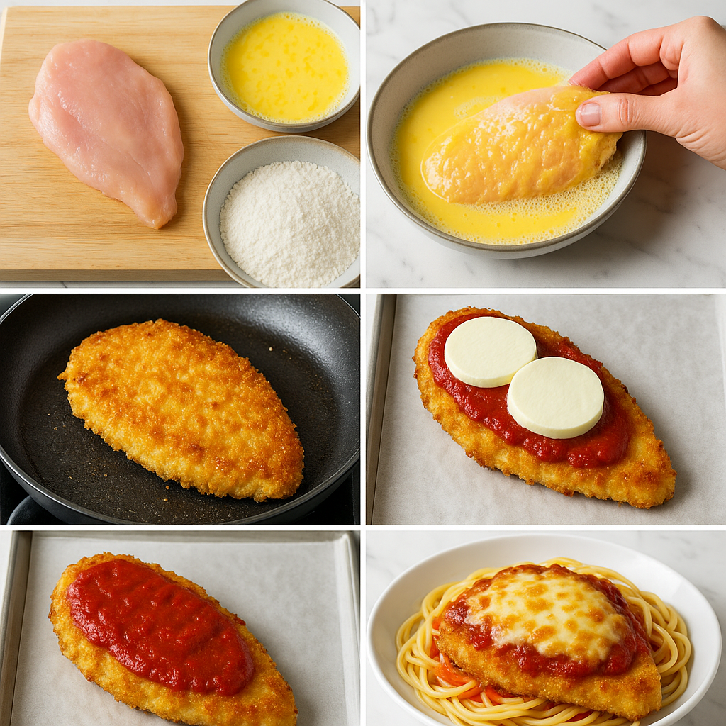 Instrucciones de uso del pollo a la parmesana