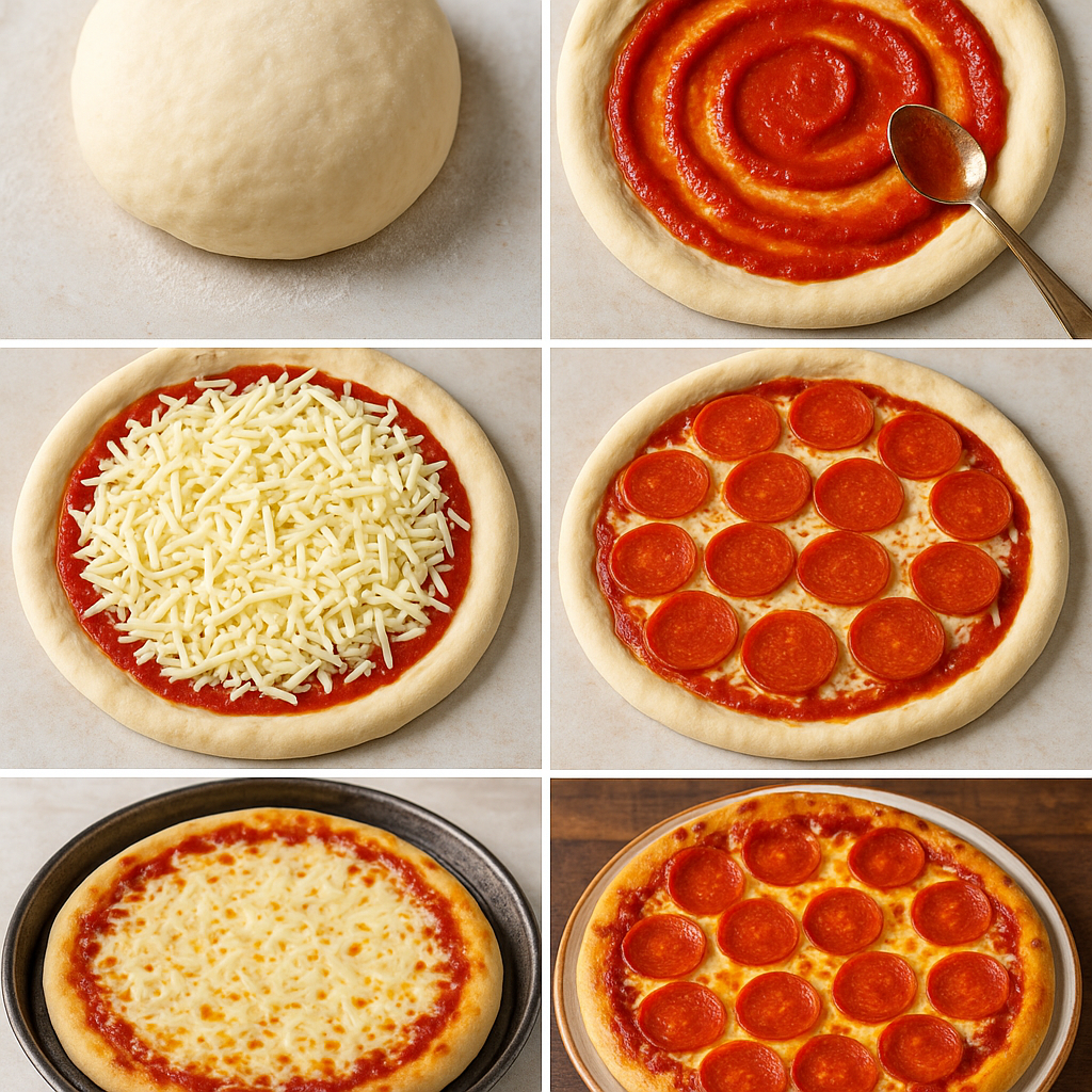 Instrucciones de uso de la pizza clásica de pepperoni