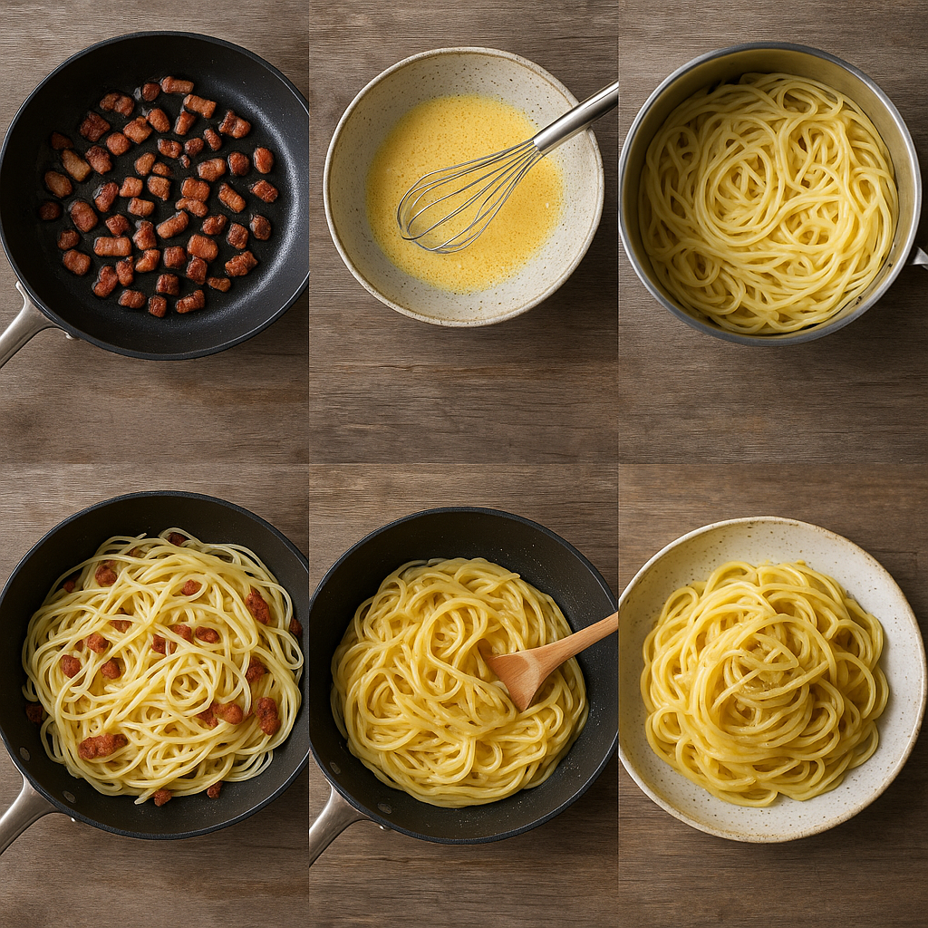 Instrucciones de uso de los espaguetis a la carbonara
