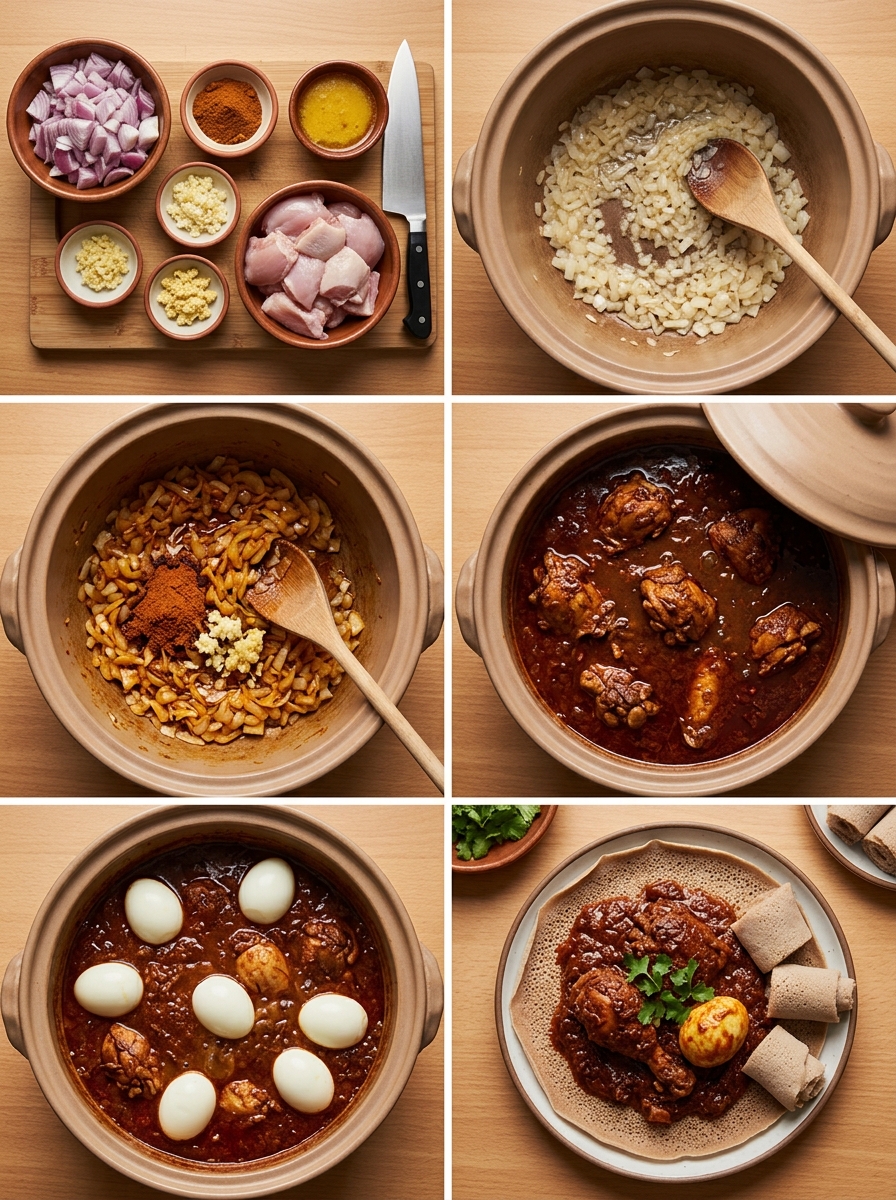 Instruction visual for دورو وات الإثيوبي