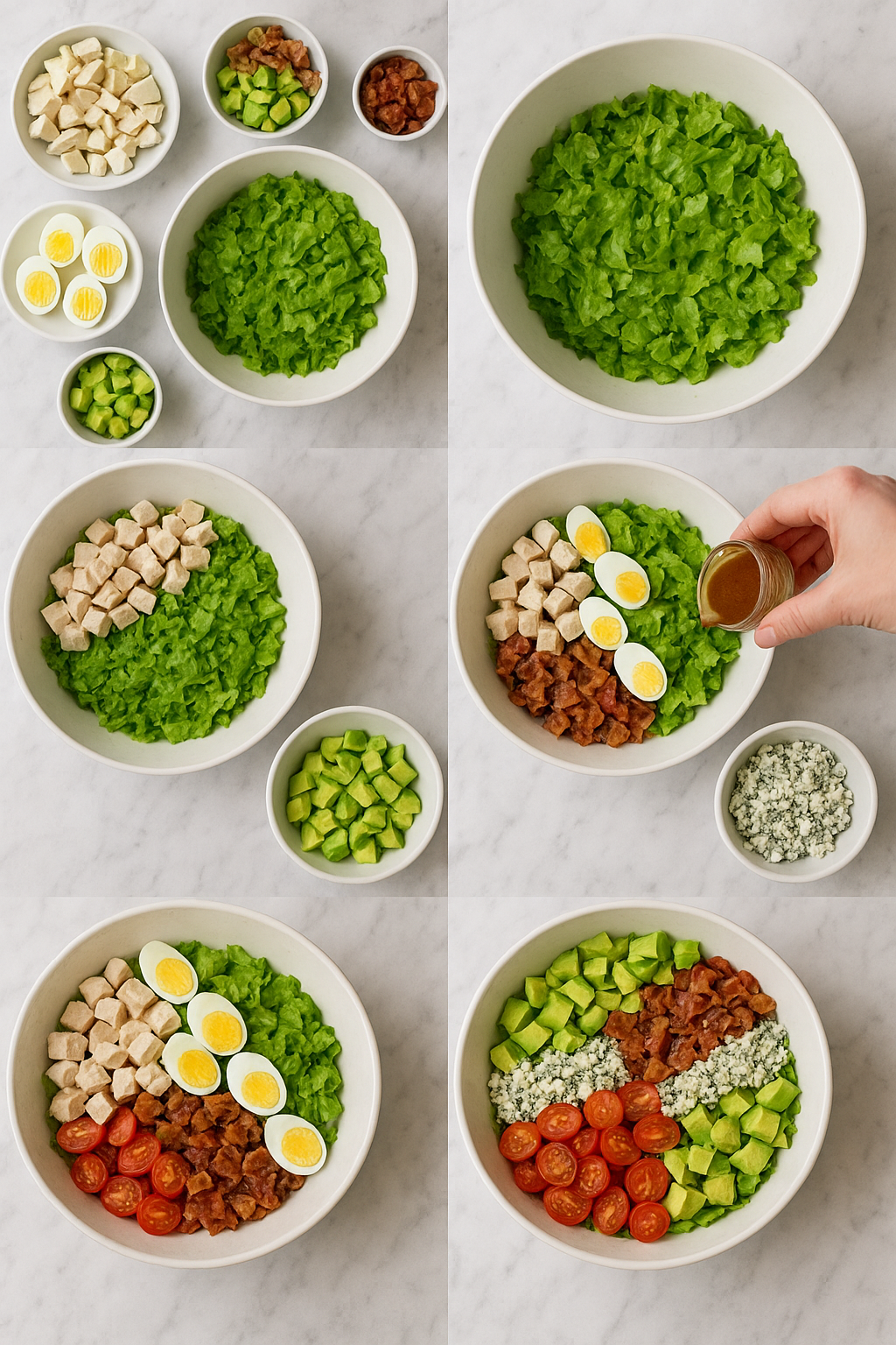 Instrucciones de uso de la ensalada Cobb cargada