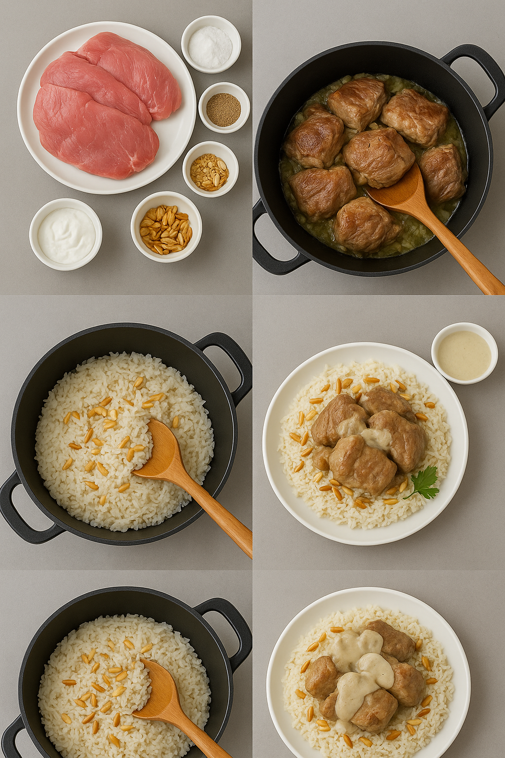 Instrucciones visuales para Mansaf