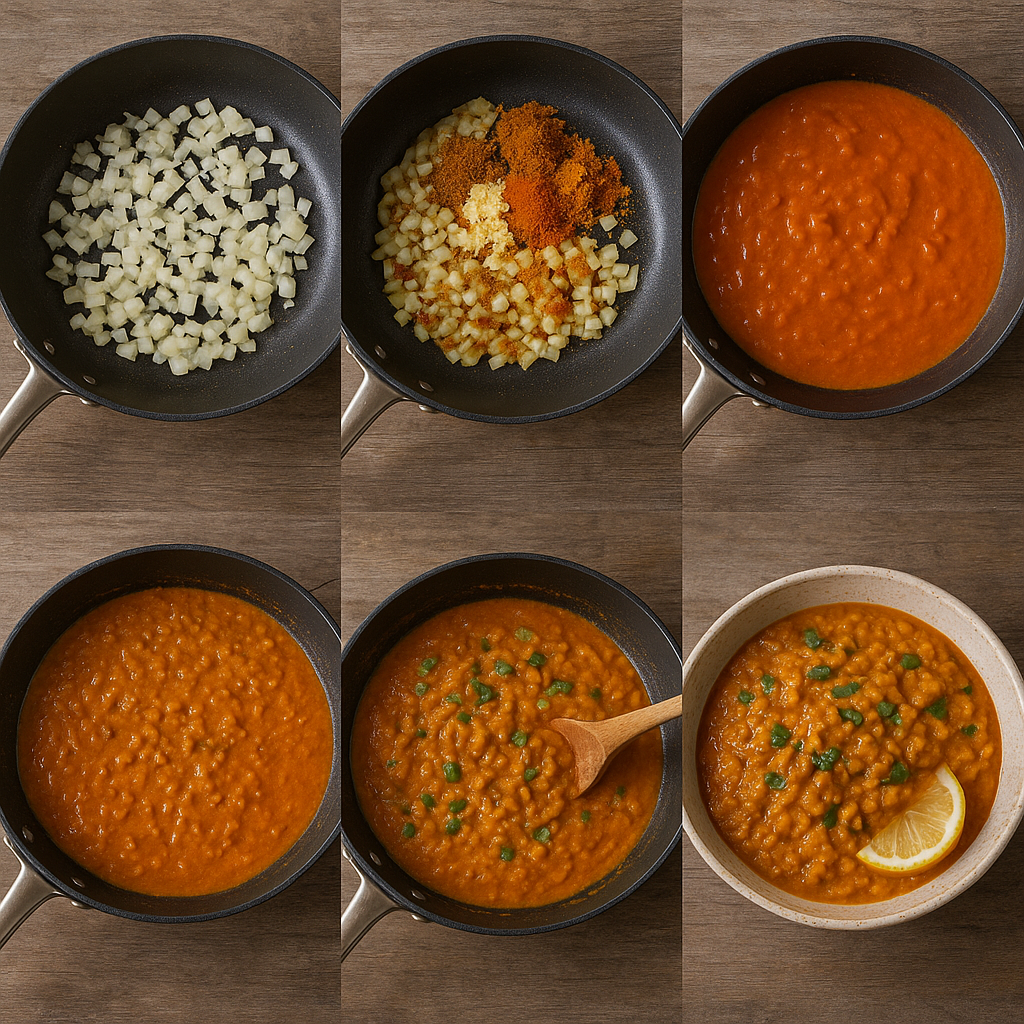 Instrucciones de uso del curry vegano de lentejas