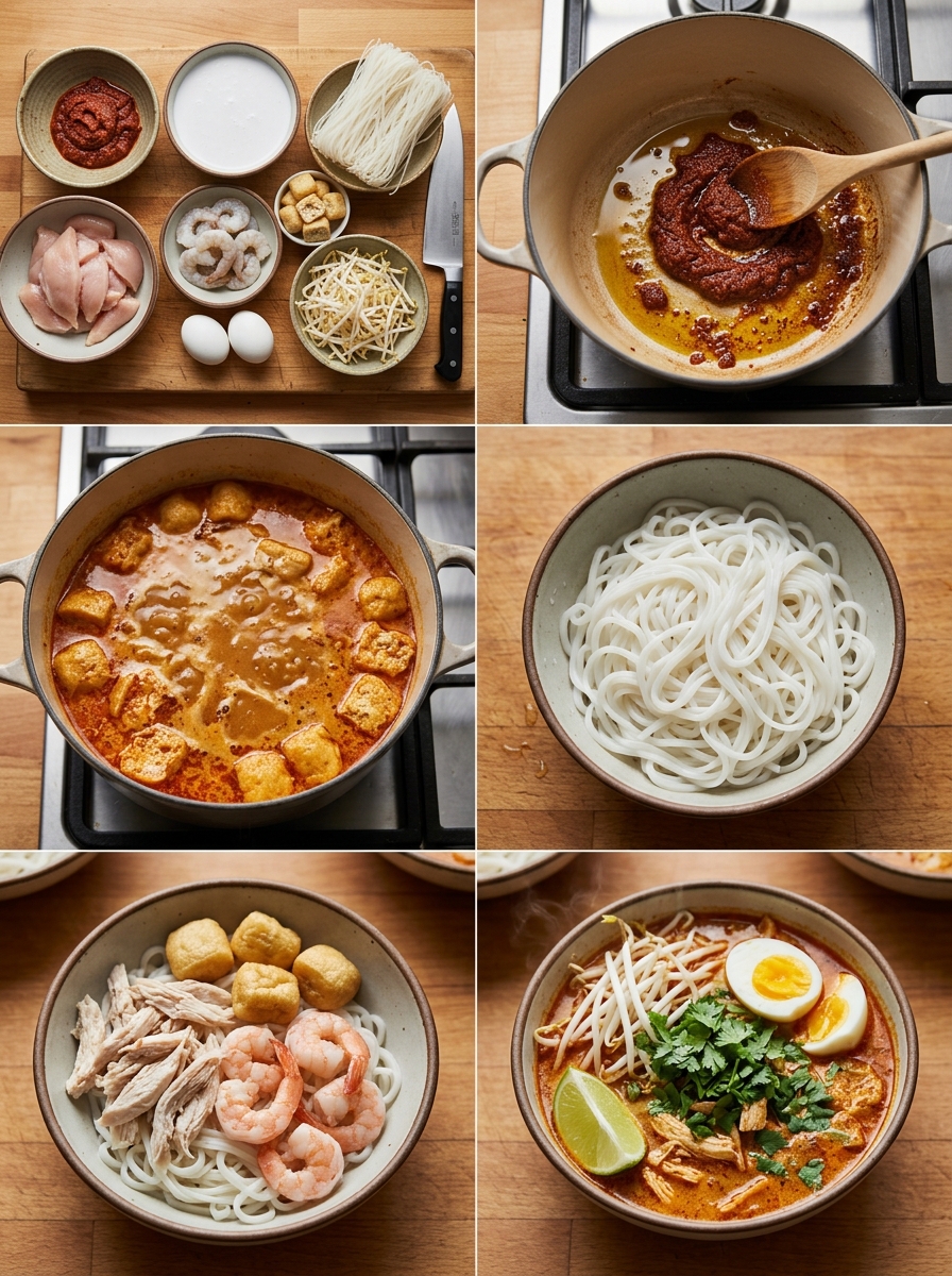 Instruction visual for 말레이시아 락사