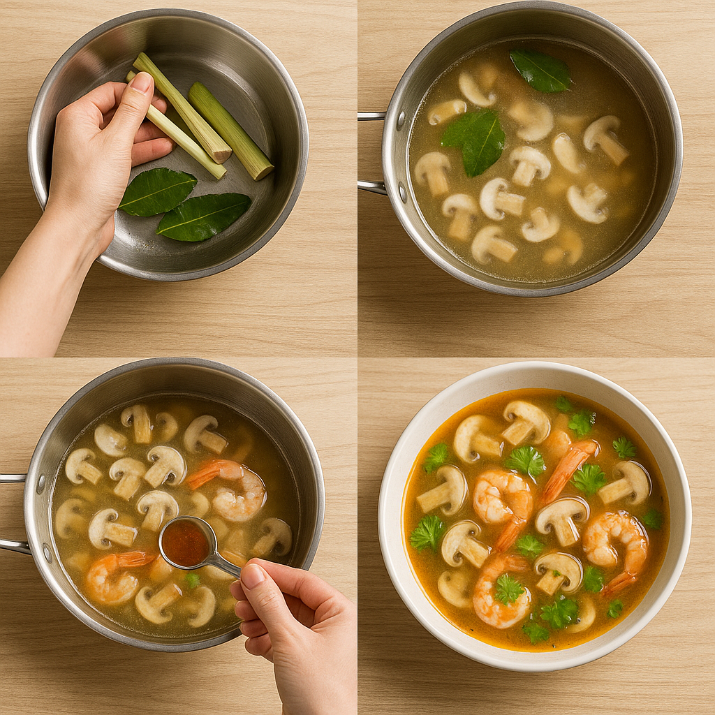 Instrucciones de uso de la sopa Tom Yum