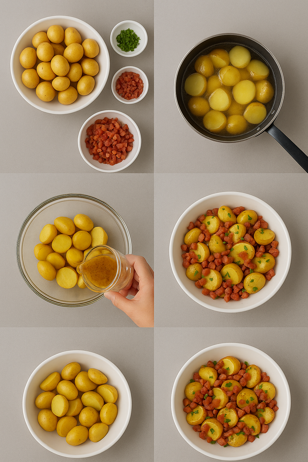 Instrucciones de uso de la ensalada de patatas alemana