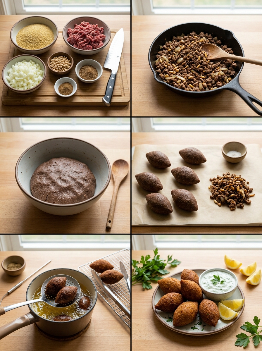 Instruction visual for كبة
